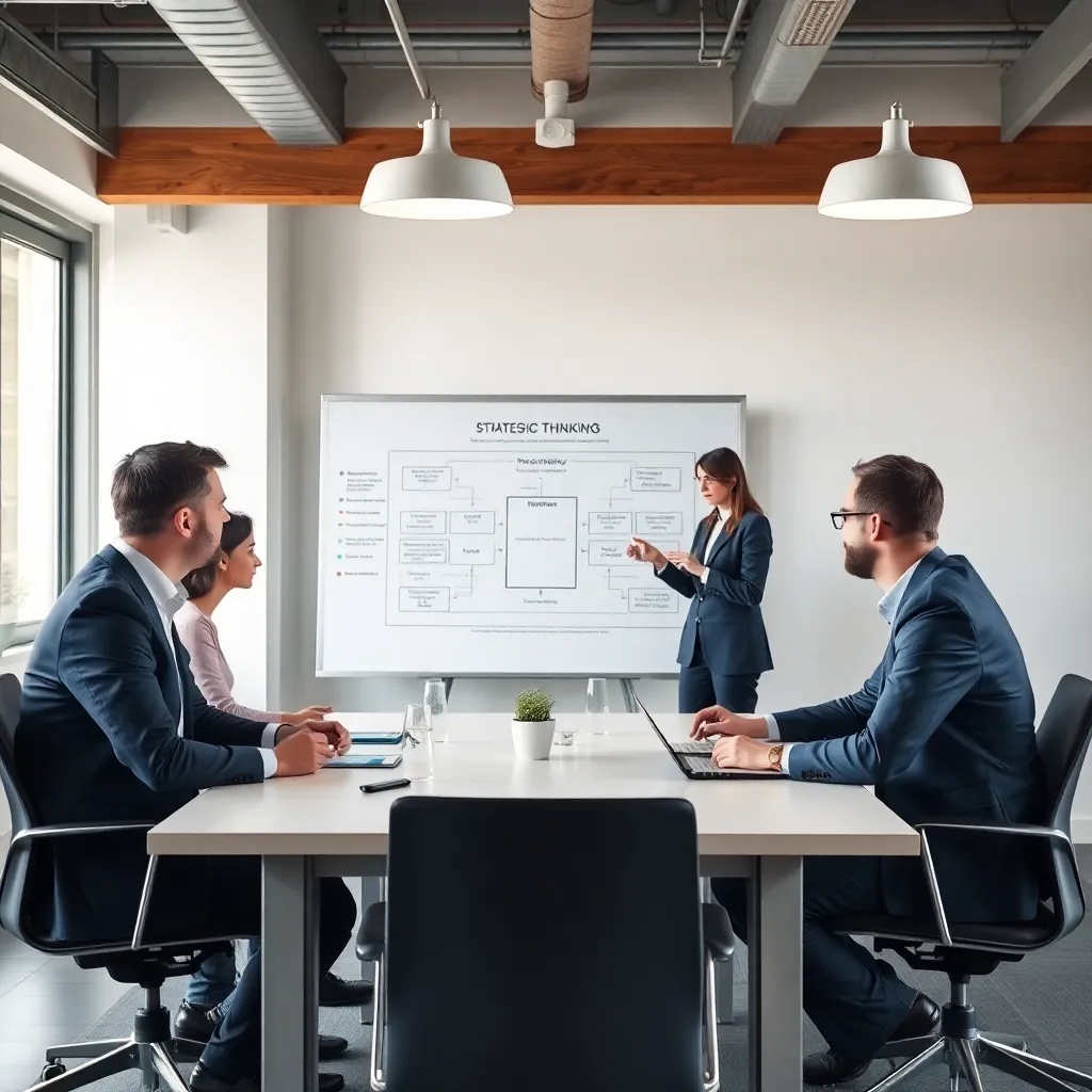Nederlandse zakenmensen in overleg tijdens strategische planning